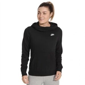 Nike Women’s Funnel Neck Hoodie - Black - Size M - EUC